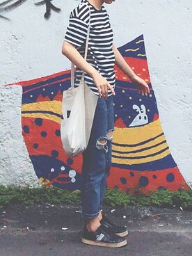 「ROYAL（ローヤル）のアイテム」を使った、ziさん（レディース・157cm）の夏コーディネート