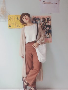 「BROWN」｜「アイテム（その他シューズ）」を使った、ziさん（レディース・157cm）の秋コーディネート
