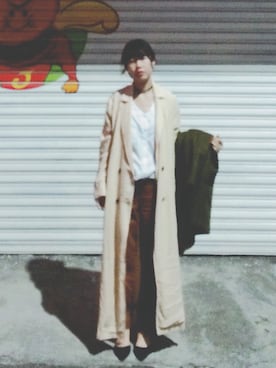 「ストリートスナップ」｜「アイテム（ジャケット/アウター）」を使った、ziさん（レディース・157cm）の冬コーディネート