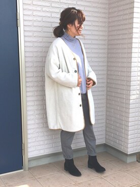 「SEVENDAYS=SUNDAY（セブンデイズサンデイ）のアイテム（ジャケット/アウター）」を使った、ふっじーさん（レディース・164cm）の冬コーディネート