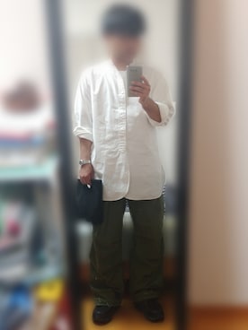 「SEEALL（シーオール）のアイテム（シャツ/ブラウス）」を使った、ピローさん（メンズ・170cm）の夏コーディネート