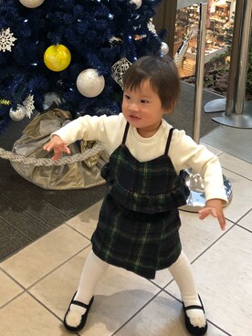 「アイテム（スカート）」を使った、naruさん（キッズ・80cm）の秋コーディネート