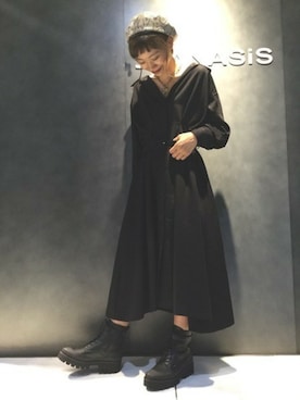 「JEANASIS（ジーナシス）のアイテム（ハンチング/ベレー帽）」を使った、ジーナシス水戸エクセル店STAFFさん（レディース・160cm）の秋コーディネート