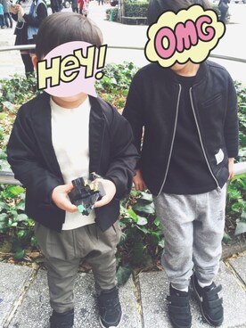 「SENSE OF PLACE by URBAN RESEARCH（センスオブプレイスバイアーバンリサーチ）のアイテム（ジャケット/アウター）」を使った、sou♡aoさん（キッズ・110cm）の冬コーディネート