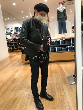「AZUL by moussy（アズールバイマウジー）のアイテム（バッグ）」を使った、こーすけさん（メンズ・169cm）の冬コーディネート