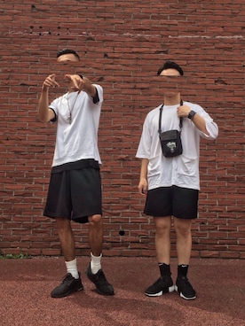 「Champion（チャンピオン）のアイテム（カーゴパンツ）」を使った、_GreenTea666さん（メンズ・180cm）の夏コーディネート