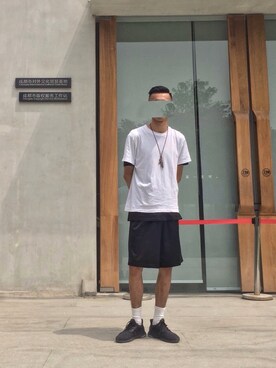「Champion（チャンピオン）のアイテム（カーゴパンツ）」を使った、_GreenTea666さん（メンズ・180cm）の夏コーディネート