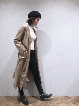 「ETRE TOKYO（エトレトウキョウ）のアイテム（その他アウター）」を使った、sakikoさん（レディース・169cm）の冬コーディネート