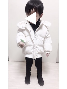 「息子コーデ」｜「アイテム（ブーツ）」を使った、𝕐𝕦𝕦𝕣𝕚 さん（キッズ・90cm）の冬コーディネート