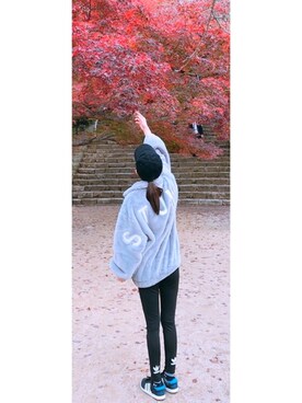 「Avail（アベイル）のアイテム（ジャケット/アウター、グレー系）」を使った、シナモンさん（レディース）の冬コーディネート
