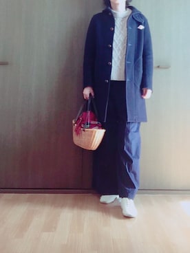 「定番」｜「アイテム（その他アウター）」を使った、あいかさん（レディース・163cm）の冬コーディネート