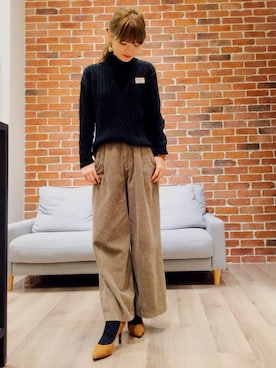 「NICAL（ニカル）のアイテム」を使った、WA ORientalTRaffic 高岡店さん（レディース・160cm）の冬コーディネート