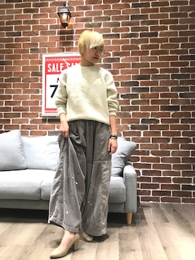 「チャンキーヒール」｜WA ORientalTRaffic 高岡店さん（レディース・160cm）の冬コーディネート