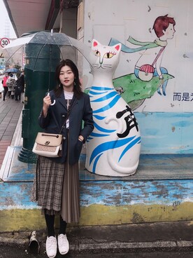 「CONVERSE（コンバース）のアイテム（アクセサリー）」を使った、_HUIIIIII_さん（レディース・172cm）の春コーディネート