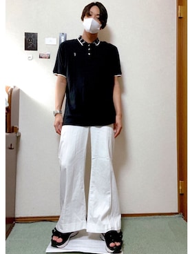 「YSL（ワイエスエル）のアイテム（トップス）」を使った、Takumaさん（メンズ・175cm）の夏コーディネート