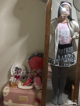 「部屋着」｜「アイテム（その他アウター）」を使った、Akemi   さん（レディース・157cm）の春コーディネート