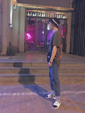 「PULL&BEAR（プルアンドベア）のアイテム（デニムパンツ）」を使った、Merci.Tさん（メンズ・176cm）の夏コーディネート
