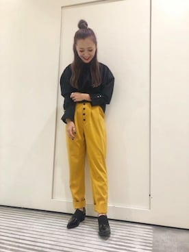 「JEANASIS（ジーナシス）のアイテム（ブーティ）」を使った、JEANASIS 柏マルイ店STAFFさん（レディース・152cm）の秋コーディネート