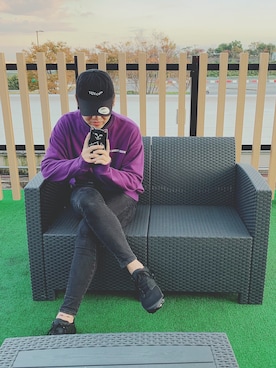 「VOLCOM」｜「アイテム（スウェット）」を使った、野原くんさん（メンズ・171cm）の秋コーディネート