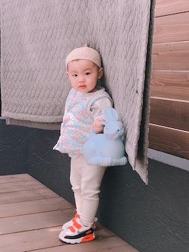 「おんなのこコーデ」｜「アイテム（その他アウター）」を使った、Aoさん（キッズ・70cm）の春コーディネート