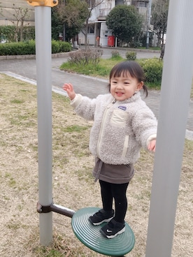 「おんなのこコーデ」｜「アイテム（その他アウター）」を使った、Aoさん（キッズ・70cm）の冬コーディネート