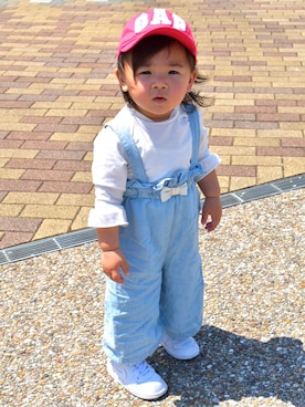 「babygap」｜「アイテム（キャップ）」を使った、Yu☺︎さん（キッズ・80cm）の春コーディネート