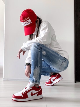 「DSQUARED2（ディースクエアード）のアイテム（帽子）」を使った、Yu☺︎さん（レディース・150cm）の春コーディネート