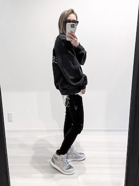「FOG ESSENTIALS（エフオージーエッセンシャルズ）のアイテム（スウェット）」を使った、Yu☺︎さん（レディース・150cm）の春コーディネート