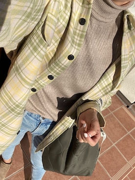 「Ungrid（アングリッド）のウォッシャブルタートルニット（ニット/セーター）」を使った、trnwearさん（レディース・171cm）の冬コーディネート