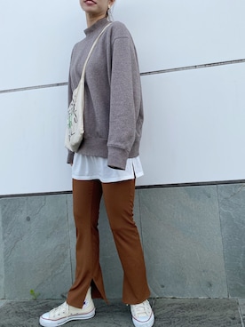 「TODAY'S SPECIAL（トゥデイズスペシャル）のアイテム（ショルダーバッグ）」を使った、akoさん（レディース・161cm）の秋コーディネート