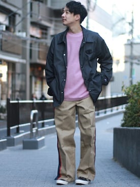 「Champion（チャンピオン）のアイテム（その他アウター）」を使った、SEIYAさん（メンズ・170cm）の冬コーディネート