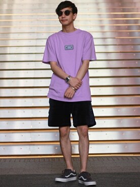 「VANS（バンズ）のアイテム（トップス）」を使った、SEIYAさん（メンズ・170cm）の夏コーディネート