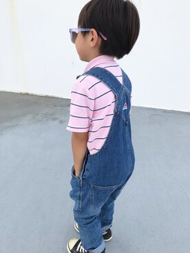 「ZARA（ザラ）のアイテム（サロペット/オーバーオール）」を使った、kino358さん（キッズ・110cm）の春コーディネート