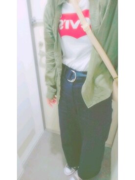 「ジーユー」｜しづるさん（レディース・162cm）の夏コーディネート