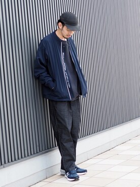 「Manhattan Portage」｜「アイテム（ブルゾン）」を使った、Naoki Shuzuiさん（メンズ・178cm）の秋コーディネート