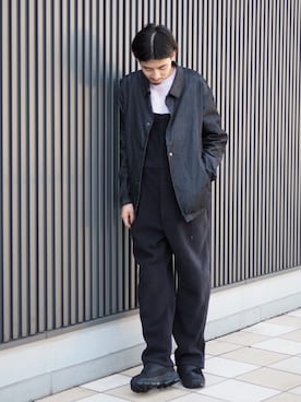 「SMITH'S（スミス）のアイテム（サロペット/オーバーオール）」を使った、Naoki Shuzuiさん（メンズ・178cm）の秋コーディネート