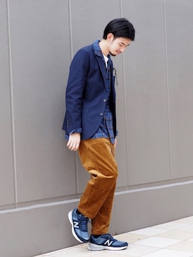 「B:MING by BEAMS（ビーミングバイビームス）のアイテム（シャツ/ブラウス）」を使った、Naoki Shuzuiさん（メンズ・178cm）の秋コーディネート