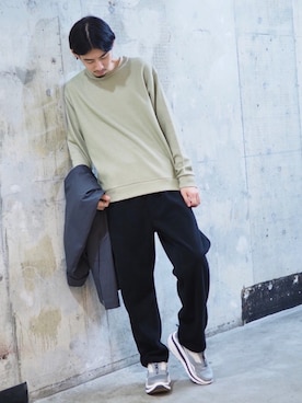 「UGG」｜「アイテム（ステンカラーコート）」を使った、Naoki Shuzuiさん（メンズ・178cm）の秋コーディネート