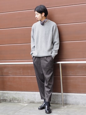 「B:MING by BEAMS（ビーミングバイビームス）のアイテム（その他パンツ）」を使った、Naoki Shuzuiさん（メンズ・178cm）の秋コーディネート