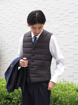 「B:MING by BEAMS（ビーミングバイビームス）のアイテム（シャツ/ブラウス）」を使った、Naoki Shuzuiさん（メンズ・178cm）の秋コーディネート