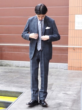 「ALDEN（オールデン）のアイテム」を使った、Naoki Shuzuiさん（メンズ・178cm）の秋コーディネート