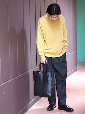 「B:MING by BEAMS（ビーミングバイビームス）のアイテム（ニット/セーター）」を使った、Naoki Shuzuiさん（メンズ・178cm）の冬コーディネート