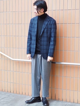 「ALDEN（オールデン）のアイテム」を使った、Naoki Shuzuiさん（メンズ・178cm）の冬コーディネート