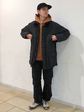 「ENGINEERED GARMENTS」｜「アイテム（その他アウター）」を使った、Naoki Shuzuiさん（メンズ・178cm）の冬コーディネート