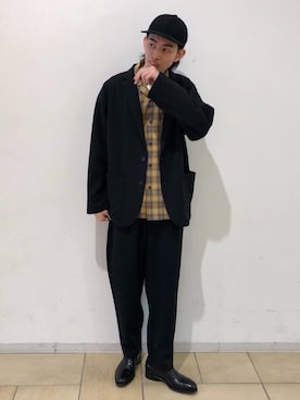 「B:MING by BEAMS（ビーミングバイビームス）のアイテム（シャツ/ブラウス）」を使った、Naoki Shuzuiさん（メンズ・178cm）の冬コーディネート
