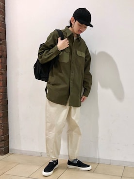 「B:MING by BEAMS（ビーミングバイビームス）のアイテム（シャツ/ブラウス）」を使った、Naoki Shuzuiさん（メンズ・178cm）の春コーディネート