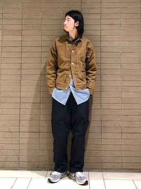 「WAREHOUSE（ウエアハウス）のアイテム（ジャケット/アウター）」を使った、Naoki Shuzuiさん（メンズ・178cm）の春コーディネート