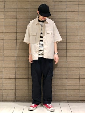 「B:MING by BEAMS（ビーミングバイビームス）のアイテム（シャツ/ブラウス）」を使った、Naoki Shuzuiさん（メンズ・178cm）の春コーディネート