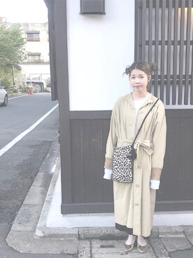 「mystic（ミスティック）のアイテム（ステンカラーコート）」を使った、いしざきさん（レディース・160cm）の春コーディネート