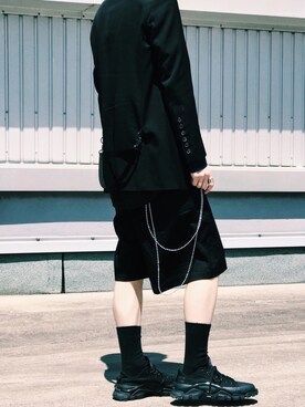 「SHAREEF（シャリーフ）のアイテム（テーラードジャケット）」を使った、렘さん（メンズ・173cm）の春コーディネート